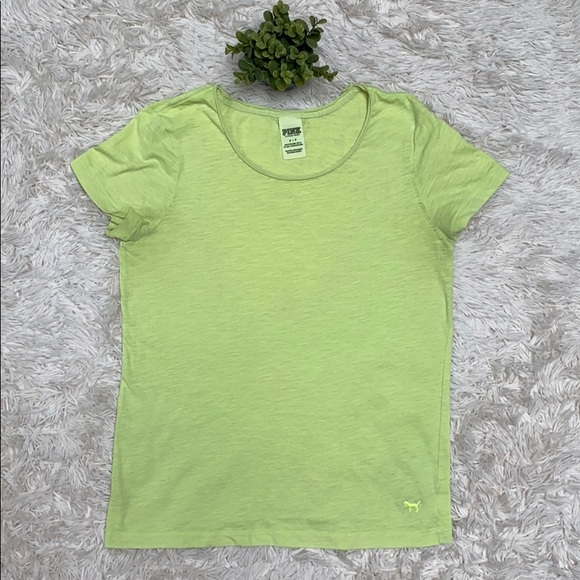 PINK Victoria’s Secret SS T-shirt 💗 Lime - Picture 4 of 11